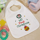 My 1st Christmas Personalized Baby Bib