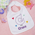 A is For Hearts Personalized Baby Bib