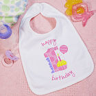 Baby Girl's 1st Birthday Baby Bib