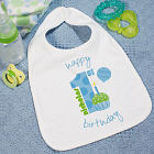 Baby Boy's 1st Birthday Baby Bib