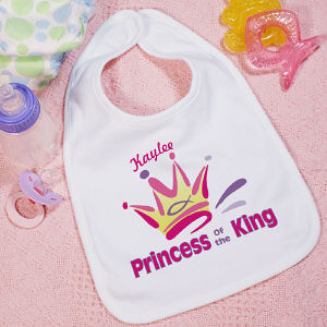 Princess of the King Personalized Baby Bib Princess of the King Personalized Baby Bib