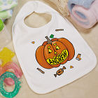 Pumpkin Name Halloween Baby Bib