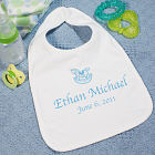 New Baby Boy Personalized Rocking Horse Baby Bib