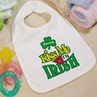 Kiss Me I'm Irish Personalized Baby Bib