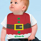 Personalized Santa Suit Baby Bib