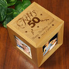 Engraved Birthday Photo Cube