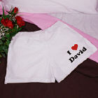 I Love You - Ladies White Cotton Shorts 981969X