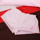 Embroidered Candy Stripes Ladies Cotton Shorts