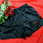 Embroidered You & Me Silk Boxer Shorts E321417X