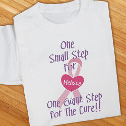 Custom Printed Breast Cancer Awareness Walk Shirt