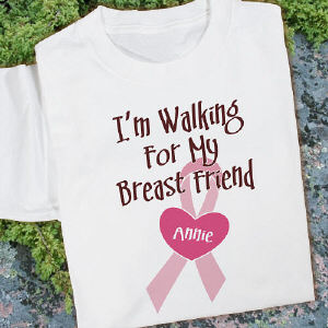 Personalized Breast Cancer Awareness Walking T-shirt