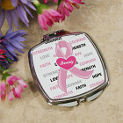 Personalized Breast Cancer Ribbon Compact Mirror 436639