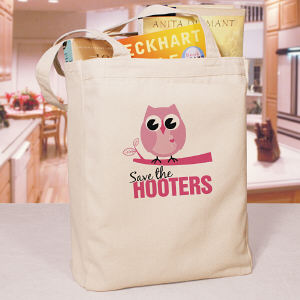 Save the Hooters Breast Cancer Tote Bag