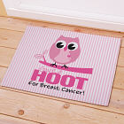 Give a Hoot Breast Cancer Awareness Doormat