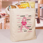 Hope and Love Breast Cancer Awareness Canvas Tote Bag 836632