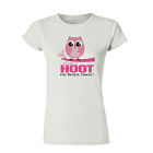 Give a Hoot Breast Cancer Awareness Fitted T-Shirt 916031x