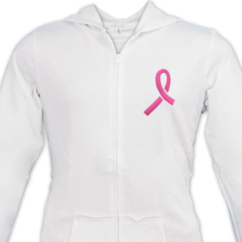 Women's pink ribbon full zip hoodie Clearance