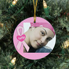 Ceramic Breast Cancer Photo Ornament U227510