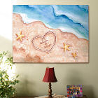Shores of Love Personalized Canvas Wall Art