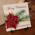 Personalized Poinsettia Canvas Wall Art 9137864