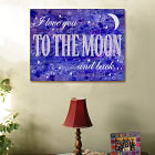 Personalized To The Moon and Back Canvas Wall Art 913875X