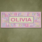 Personalized Pink Alphabet Name Wall Canvas 9155473