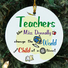 Teachers Change The World Personalized Ceramic Ornament