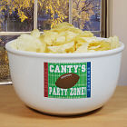 Football Party Zone Personalized Ceramic Bowl U257813