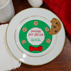 Cookies for Santa Wreath Personalized Ceramic Plate U368612