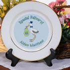 Special Delivery Baby Boy Announcement Ceramic Plate U369212