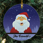 Personalized Ceramic Santa Ornament