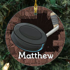 Hockey Personalized Ceramic Ornament