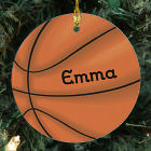Basketball Personalized Ceramic Christmas Ornaments
