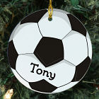 Soccer Ball Personalized Ceramic Ornament U372810