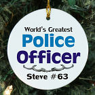 World's Greatest Police Officer Personalized Ceramic Ornament