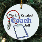 World's Greatest Coach Personalized Ceramic Ornament U375710
