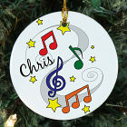 Personalized Ceramic Music Notes Ornament U376010