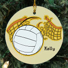 Personalized Ceramic Volleyball Ornament