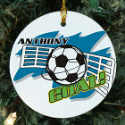 Personalized Ceramic Soccer Ornament