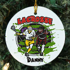 Personalized Ceramic Lacrosse Ornament
