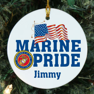 Personalized Ceramic Military Branch Pride Ornament