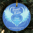 Personalized Ceramic Forever In Our Hearts Memorial Ornament