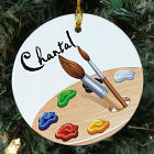 Personalized Ceramic Artist Ornament