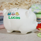 Personalized Choo Choo Train Piggy Bank