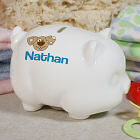 Personalized Ceramic Puppy Piggy Bank