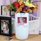 Personalized It's A Girl Photo Ceramic Vase