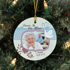 Personalized Ceramic Forever In Our Hearts Memorial Photo Ornament U446110