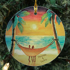 Personalized Ceramic Beach Sunset Ornament U528410