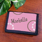 Custom Printed Pink Polka Dot Wallet