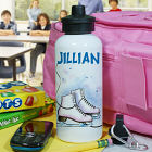Personalized Ice Skating Water Bottle U381420